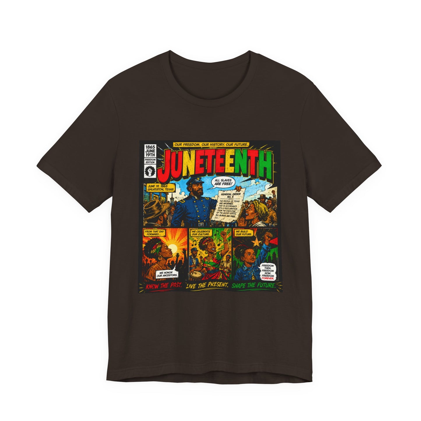 Juneteenth Comic-Style T-Shirt — Retro Celebration Tee