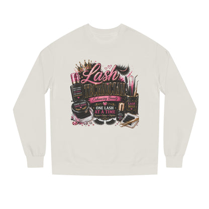 Eyelash Artist Crewneck Sweatshirt — “Lash Technician” Beauty Salon Graphic