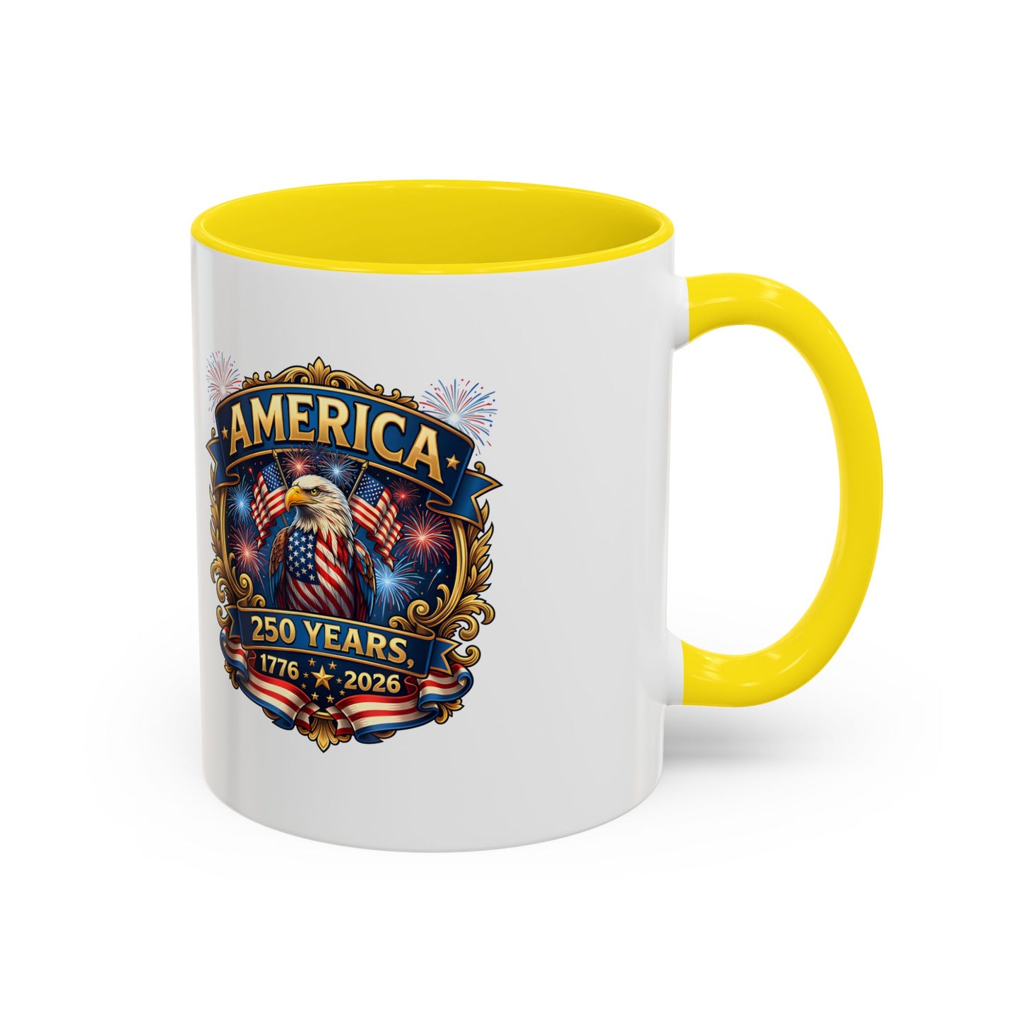250th America Eagle Coffee Mug — Patriotic 1776–2026 Anniversary Accent Mug