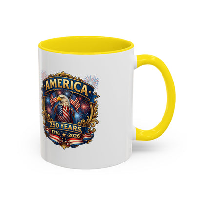 250th America Eagle Coffee Mug — Patriotic 1776–2026 Anniversary Accent Mug