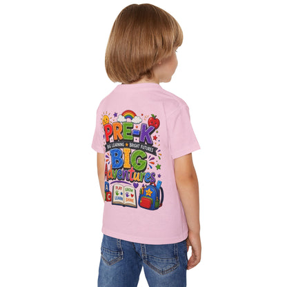 Pre-K Big Adventures Toddler T-Shirt — Bright Back-to-School Preschool Shirt