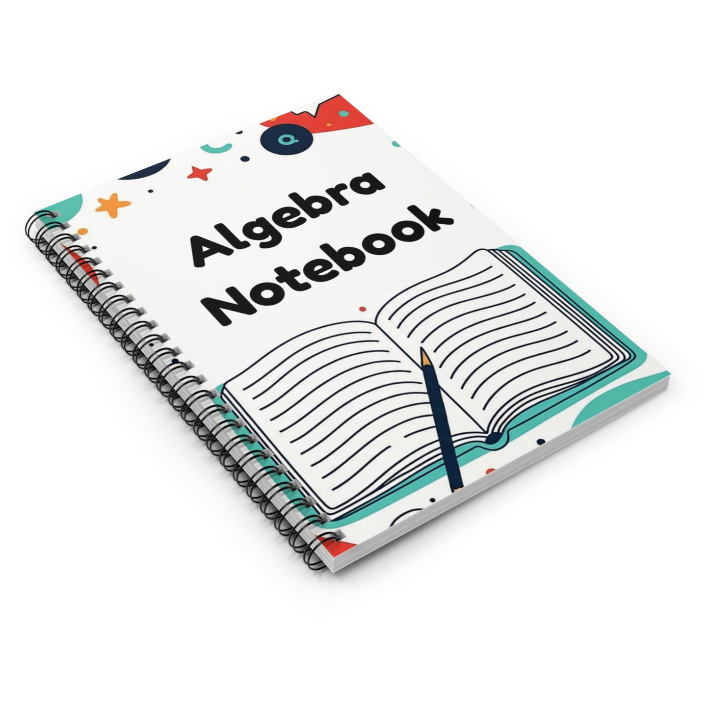 Algebra Notebook — Spiral Ruled Math Notebook for Students
