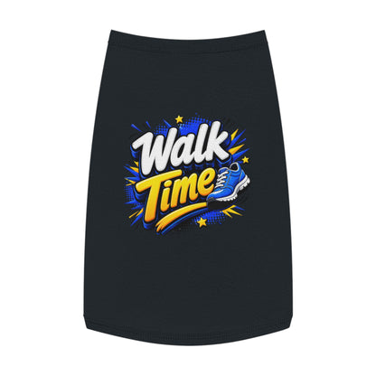 Pet Tank Top — "Walk Time" Graphic Dog Shirt, Walking & Outdoor Dog Apparel