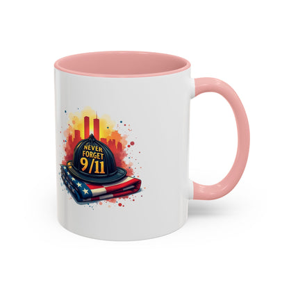 Never Forget 9/11 Memorial Accent Coffee Mug