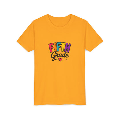Fifth Grade Kids T‑Shirt – Colorful Back-to-School Tee with Heart