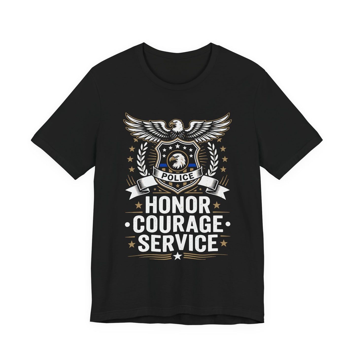 Police Honor Courage Service T-Shirt — Law Enforcement Tribute Tee