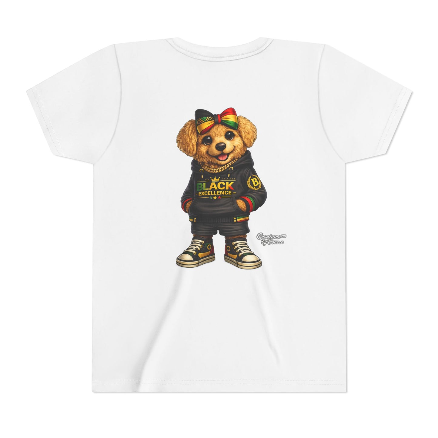 Youth Tee — Rasta Teddy "Black Excellence" Graphic Shirt