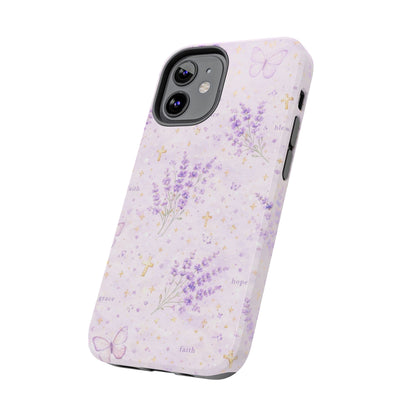 Faith Grace Blessed Phone Case | Christian Floral iPhone Case