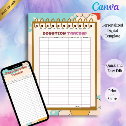 Kids Donation Tracker Printable | Charity & Kindness Giving Log for Children