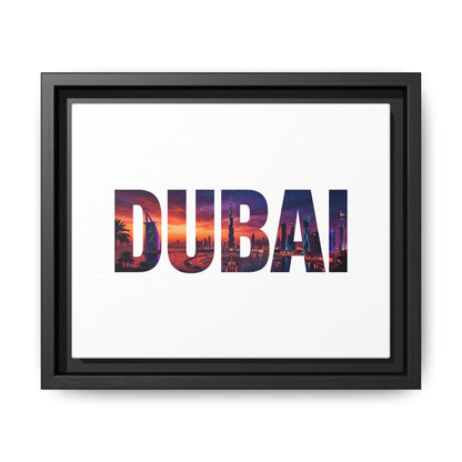 Dubai Photo-Text Matte Canvas Framed Wall Art