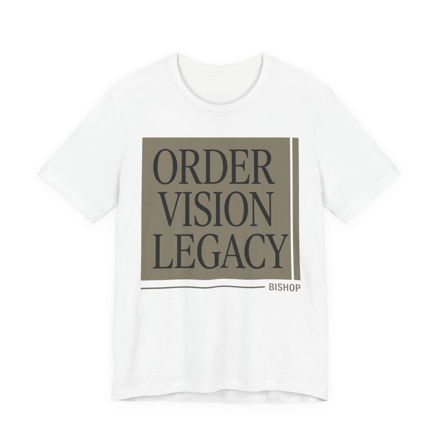 Order Vision Legacy Graphic Tee — Minimalist Inspirational Typography Shirt
