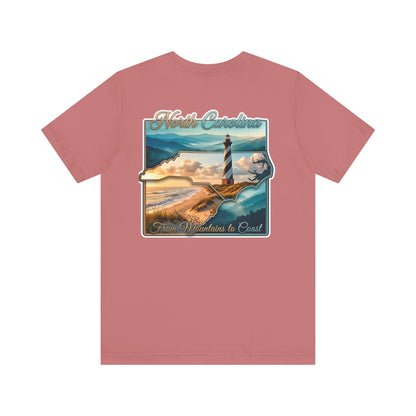 North Carolina Lighthouse Tee — From Mountains to Coast Scenic T-Shirt
