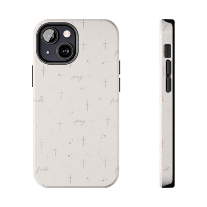 Pray with Faith Phone Case | Christian floral iPhone Case
