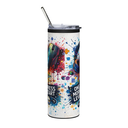 Gamer Dad 20oz Stainless Steel Tumbler – Colorful Controller & Headset Design