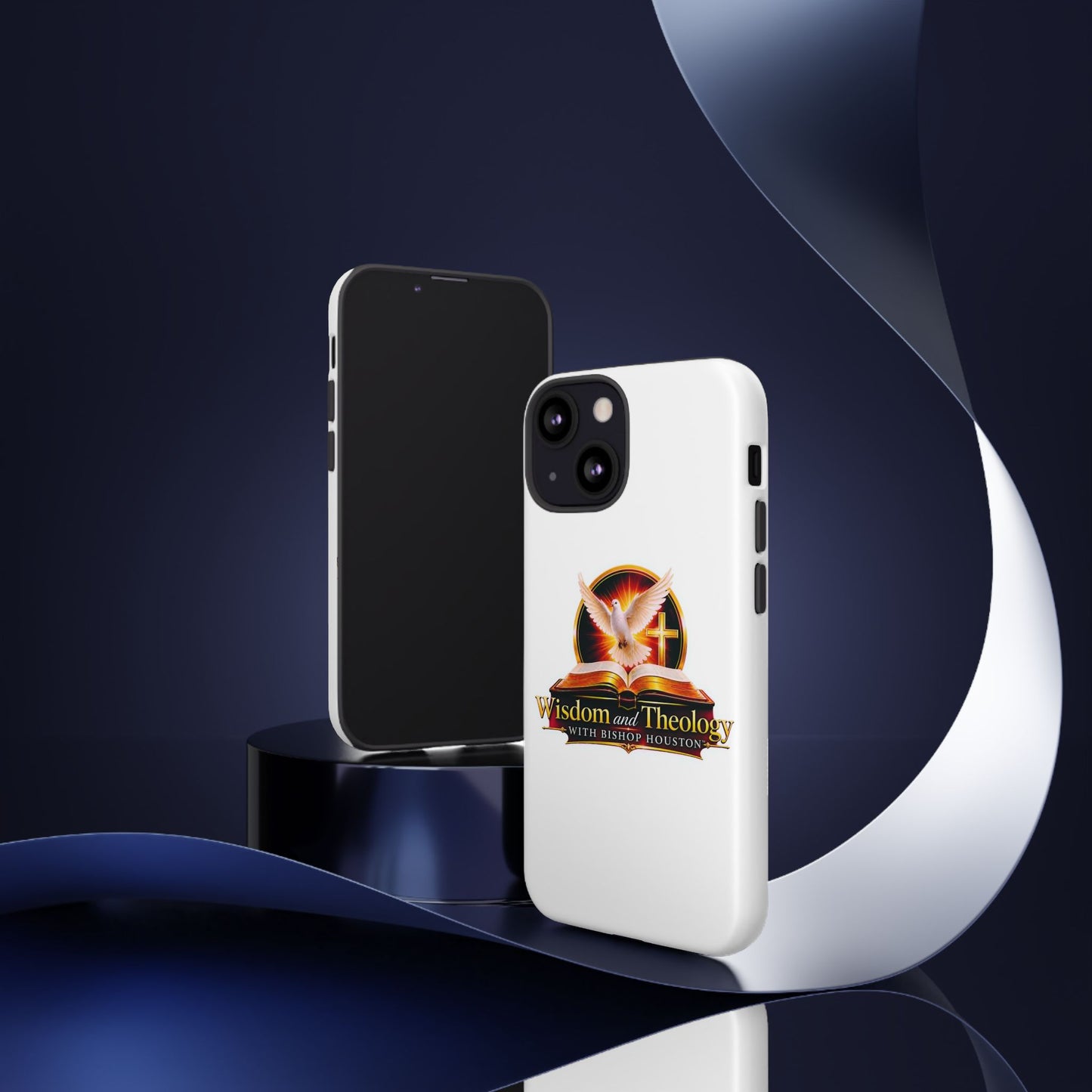 Wisdom and Theology Phone Case — Christian Dove & Cross Protective Tough Case