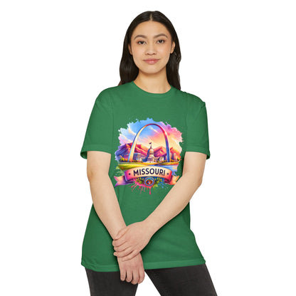 Missouri Skyline T-Shirt — Colorful Gateway Arch Souvenir Tee