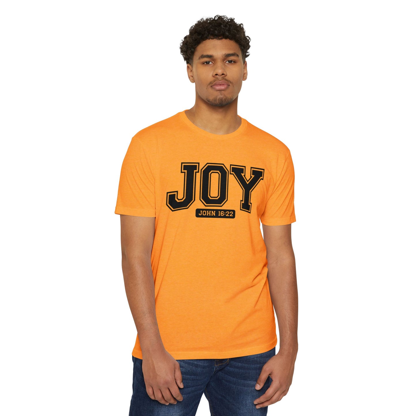 Joy T-Shirt – Christian Scripture John 16:22 College-Style Tee