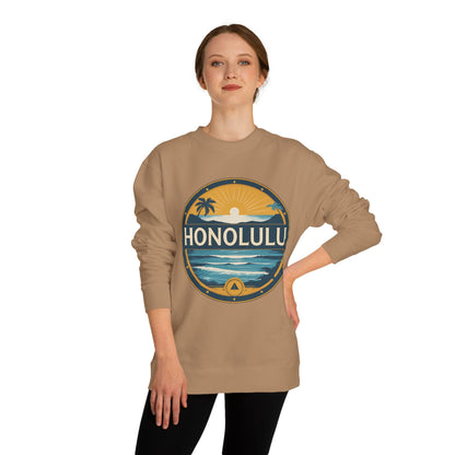 Honolulu Vintage Sunset Crewneck Sweatshirt