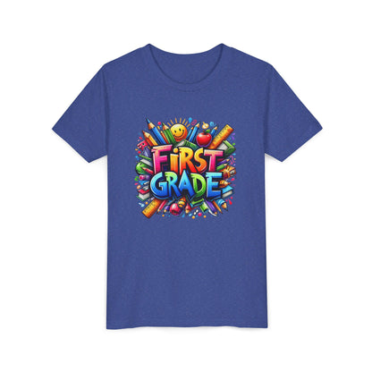 First Grade Kids Tee — Colorful Back-to-School Shirt for Boys & Girls