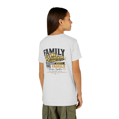 Family Reunion Youth Tee — "Different Roots One Family" Kids T-Shirt