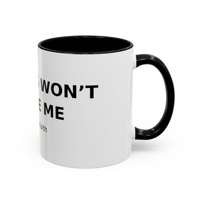 Accent Coffee Mug - "Diabetes Won't Define Me" Inspirational Faith Coffee Mug (11/15oz)