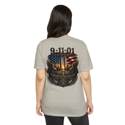 9/11 Memorial T-Shirt – "We Will Never Forget" Tribute Tee
