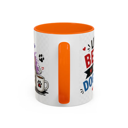 Dog and Cat Coffee Mug — 'This Is My Healer I'm A Cat' Cute Pet Lover Accent Mug (11/15oz)