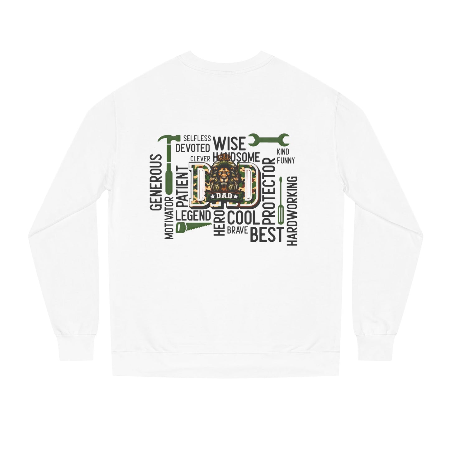 Dad Toolbox Word Cloud Sweatshirt — Father’s Day Mechanic Gift