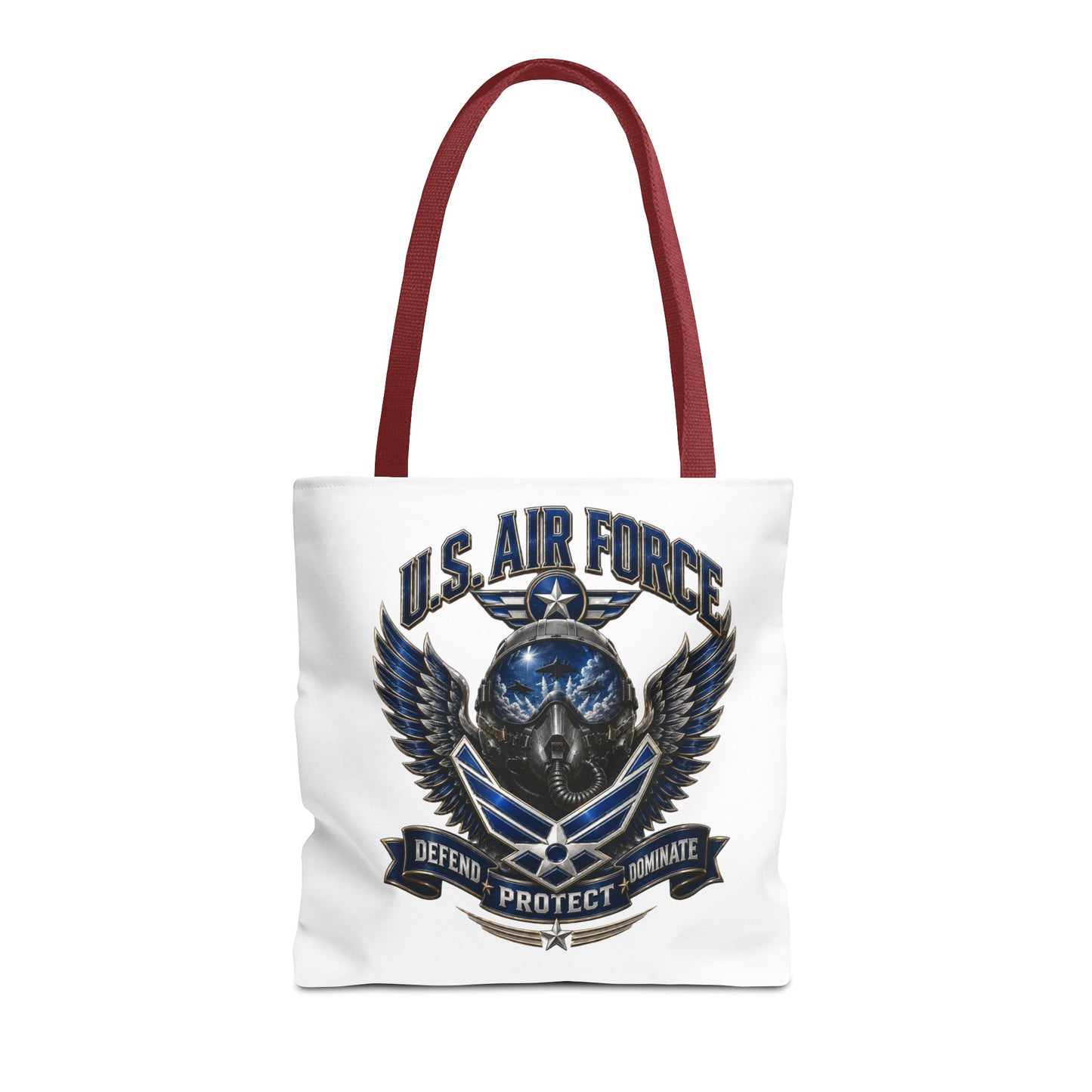 U.S. Air Force Emblem Tote Bag — Military Wings & Skull Design