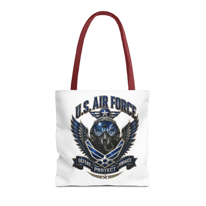 U.S. Air Force Emblem Tote Bag — Military Wings & Skull Design