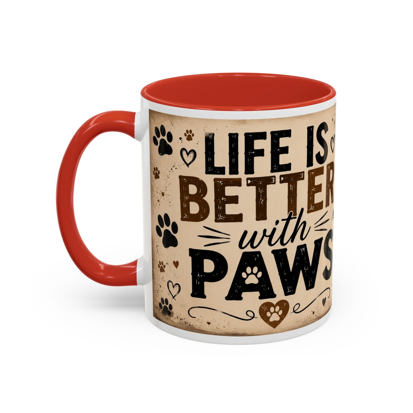 Dog & Cat Coffee Mug - "Less People, More Dogs & Cats" Accent Ceramic Mug
