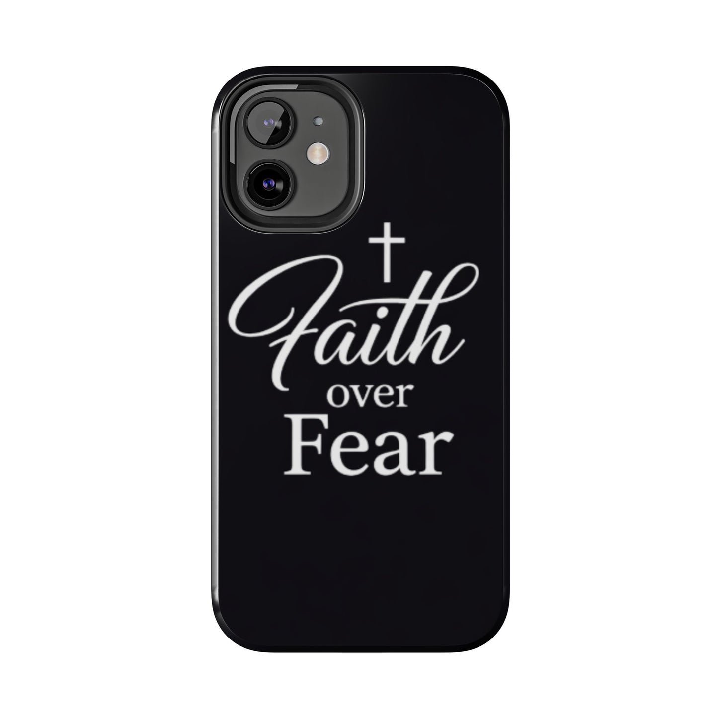 Faith Over Fear Tough Phone Case — Inspirational Christian Cross Phone Cover