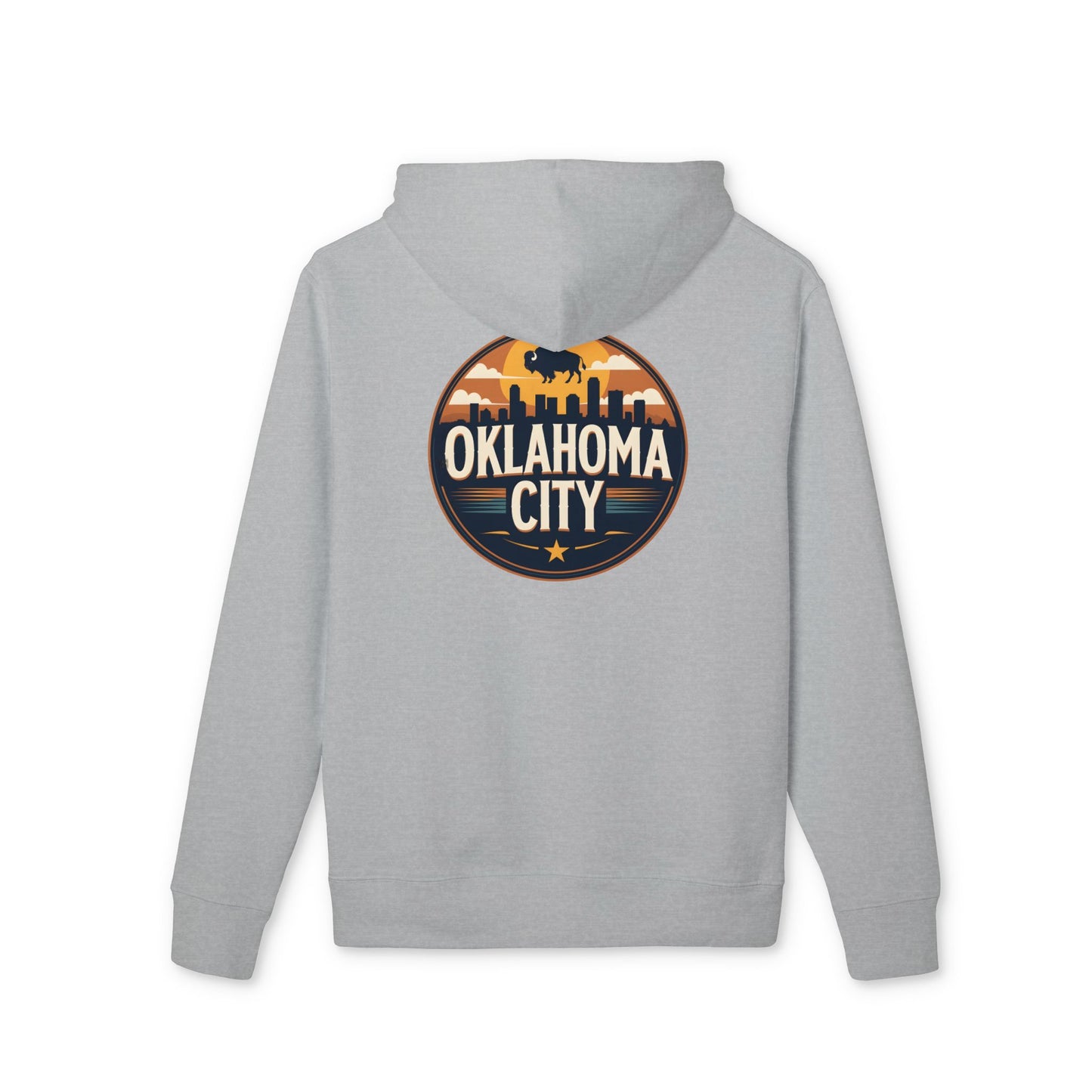 Oklahoma City Skyline Hoodie — Retro Sunset City Crewneck