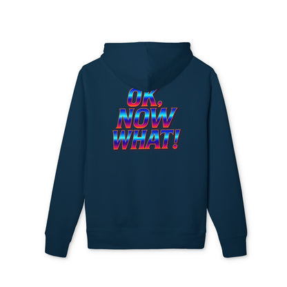 OK. Now What! Hoodie — Retro 3D Text Graphic Pullover