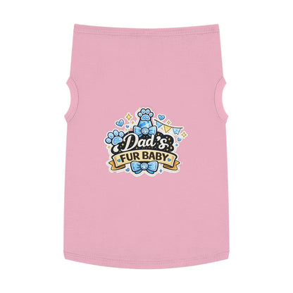 Pet Tank Top — “Dad’s Fur Baby” Cute Paw-Print Dog/Cat Shirt for Father’s Day & Pet Parents