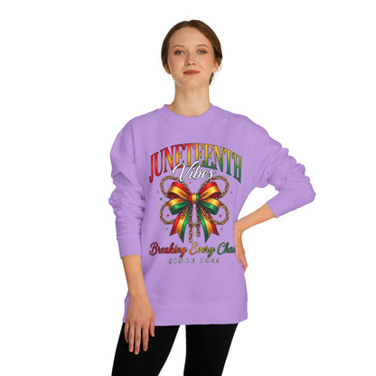 Juneteenth Crewneck Sweatshirt — "Breaking Every Chain" Celebration Pullover
