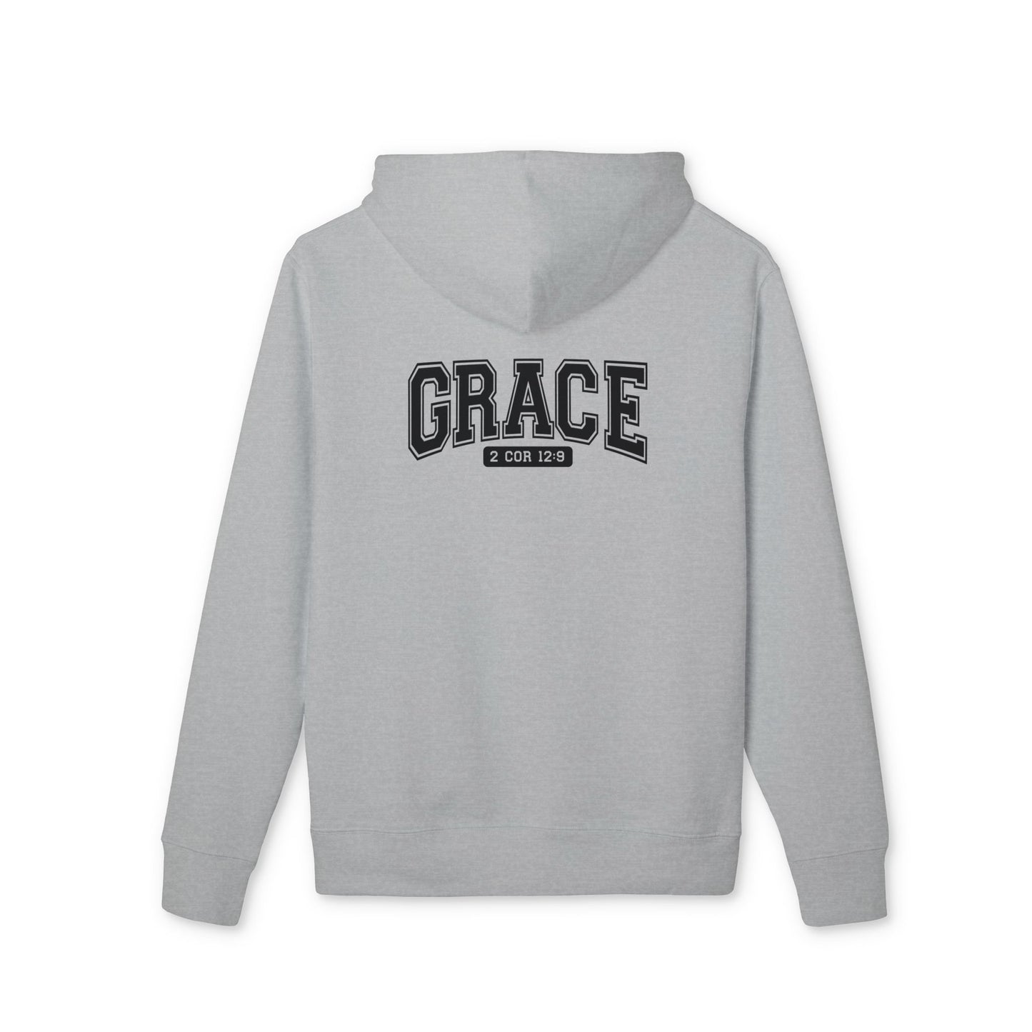 Grace Hoodie — Faith-Inspired Pullover with "Grace" Collegiate Design