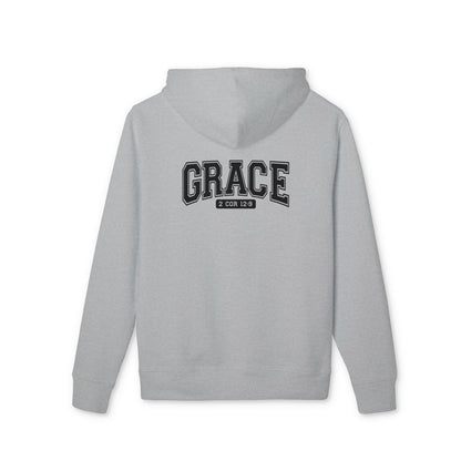 Grace Hoodie — Faith-Inspired Pullover with "Grace" Collegiate Design