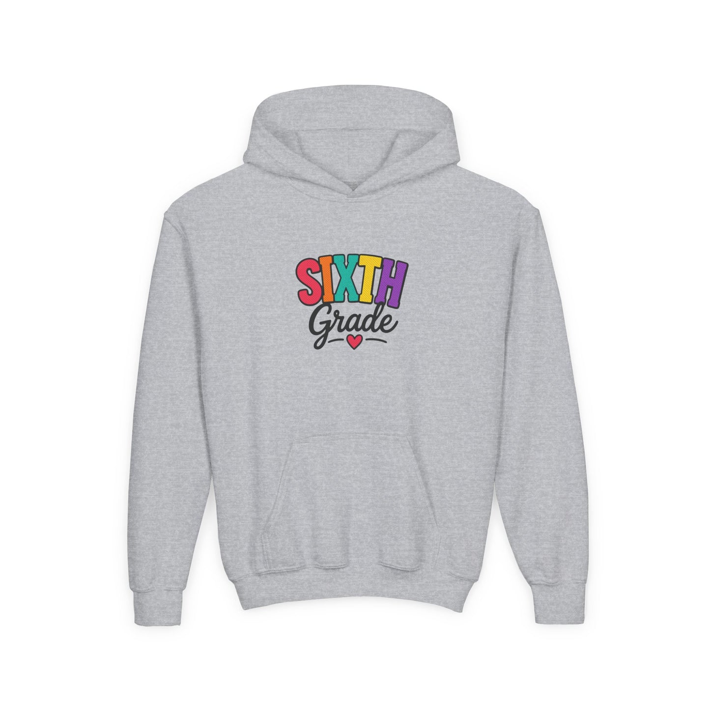 Sixth Grade Kids Hoodie – Colorful Back-to-School Sweatshirt