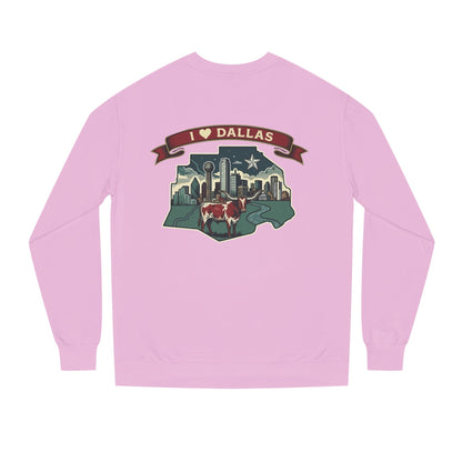 I  Dallas Skyline Sweatshirt — Vintage Texas Cityscape Crewneck