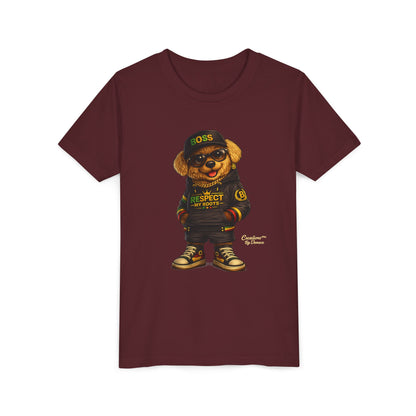 Kids Graphic Tee - 'Respect the Hustle' Teddy Bear Streetwear