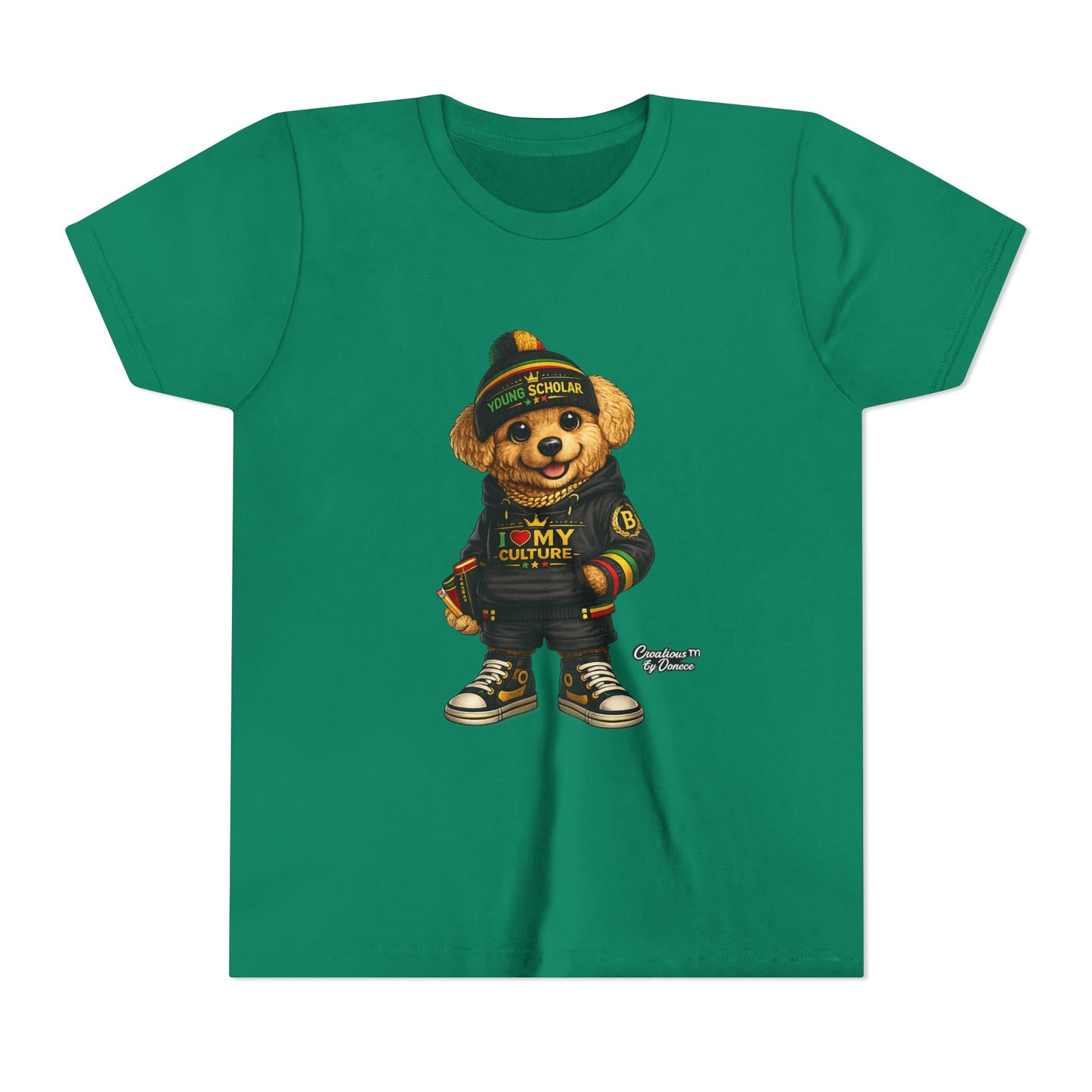 Youth Bear Graphic Tee – "I Love My Culture" Urban Streetwear