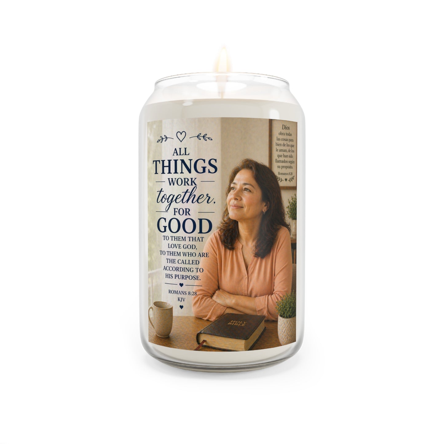 Inspirational Soy Candle — “All Things Work Together For Good” (13.75 oz)