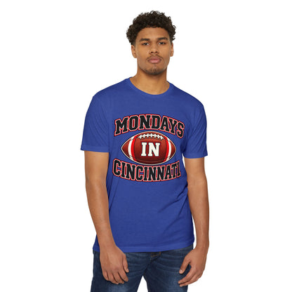 Mondays in Cincinnati Football T-Shirt — Game Day Fan Tee
