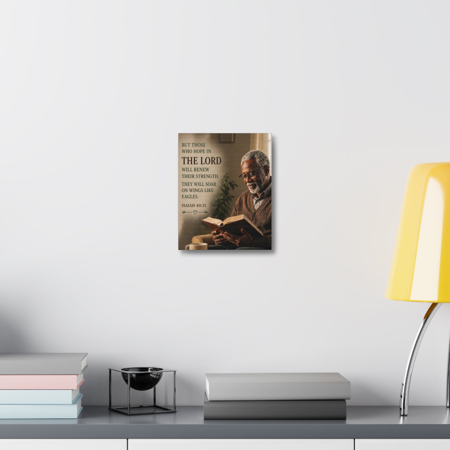 Stretched Canvas - "But Those Who Hope in The Lord" Isaiah 40:31 Inspirational Christian Wall Art