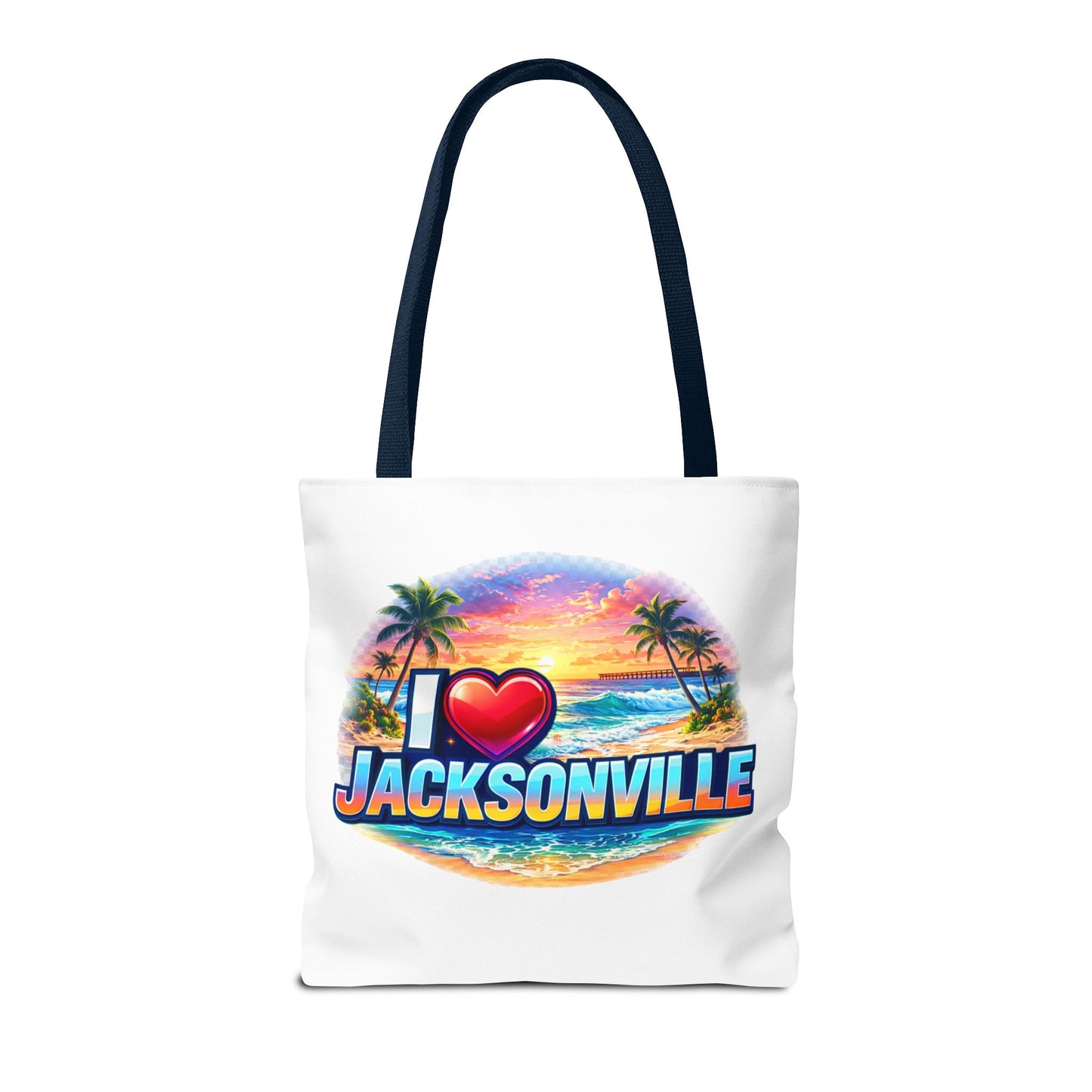 Jacksonville Beach Tote Bag – I  Jacksonville Sunset Graphic