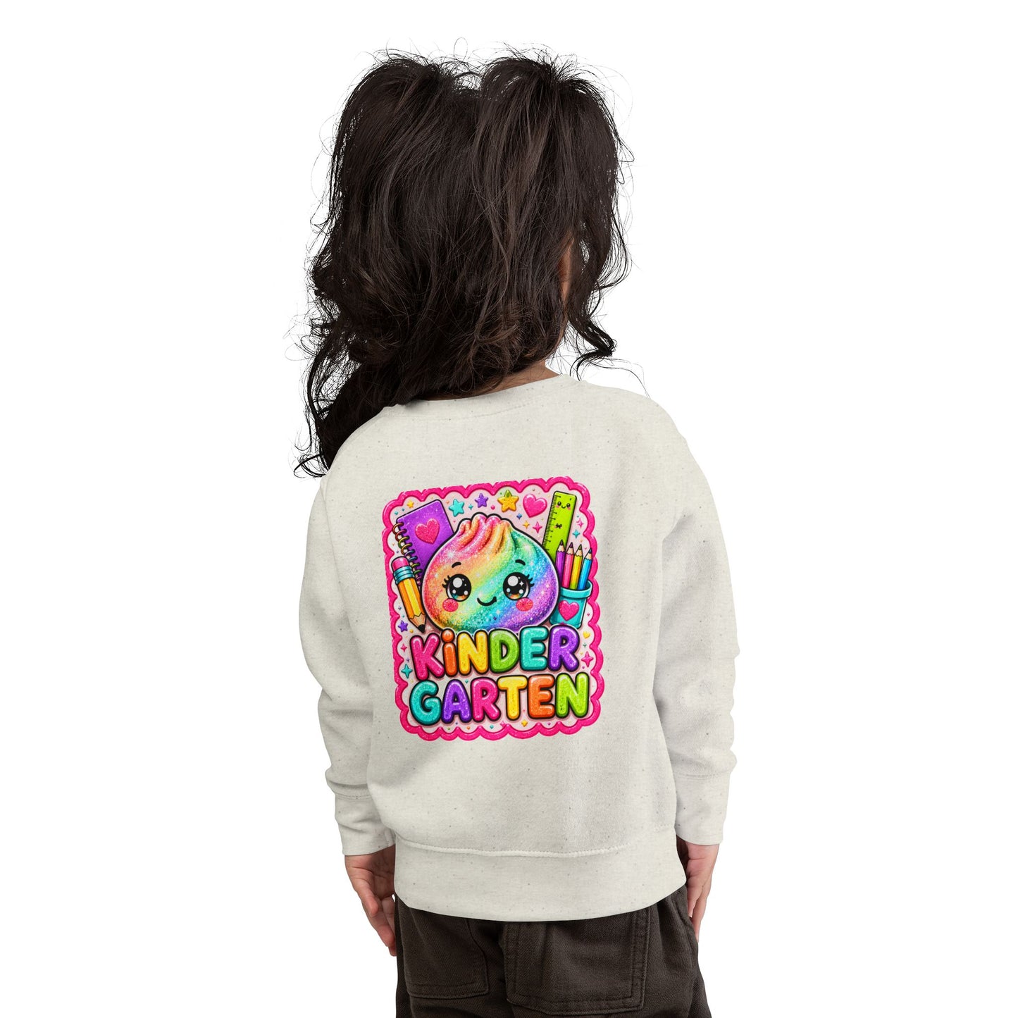Kindergarten Cute Rainbow Character Toddler Sweatshirt