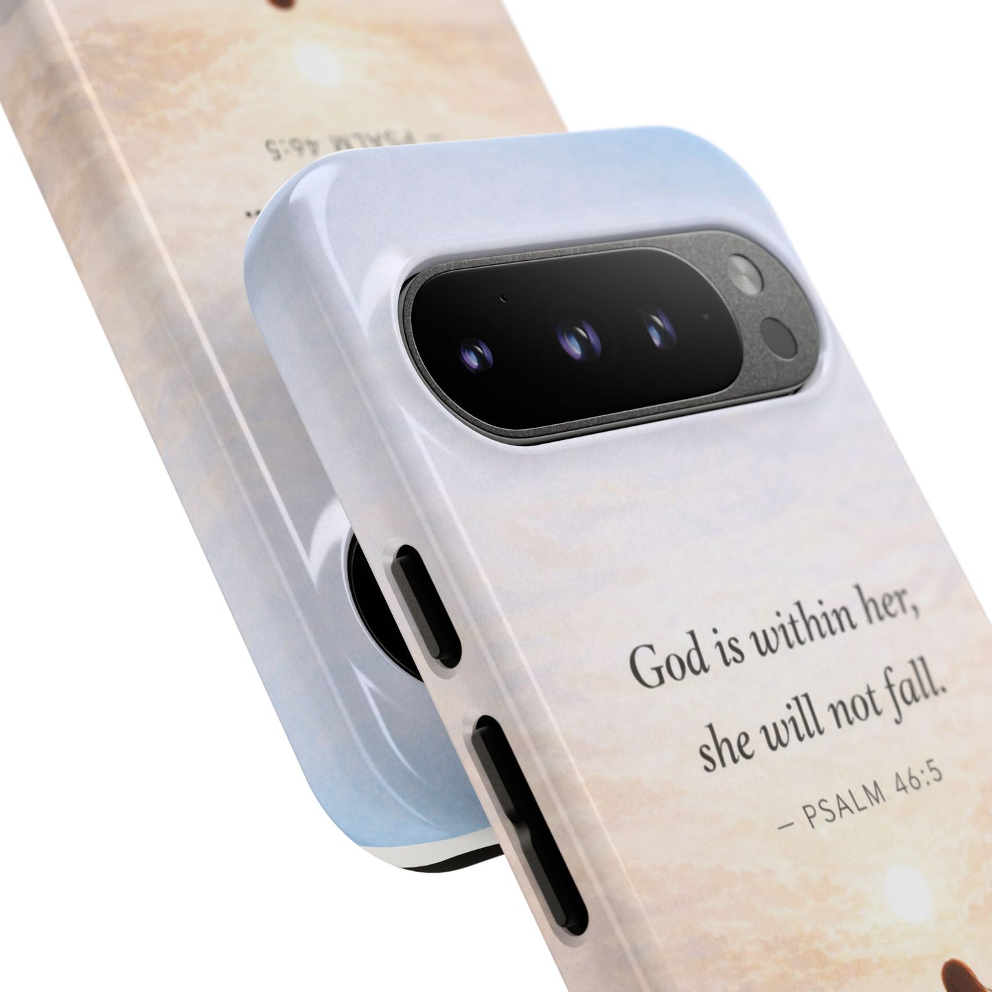 Inspirational Psalm 46:5 Phone Case — 'God is within her, she will not fall' Christian Phone Cover