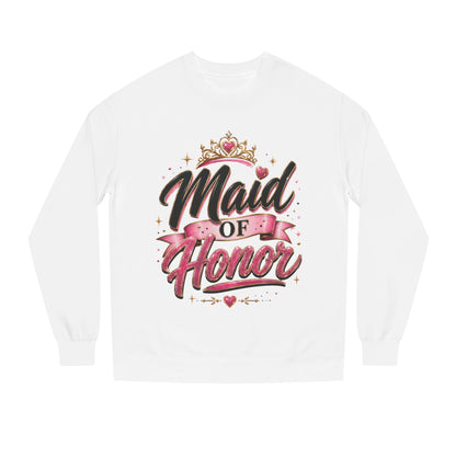Maid of Honor Sweatshirt — Pink Script Bridal Party Crewneck