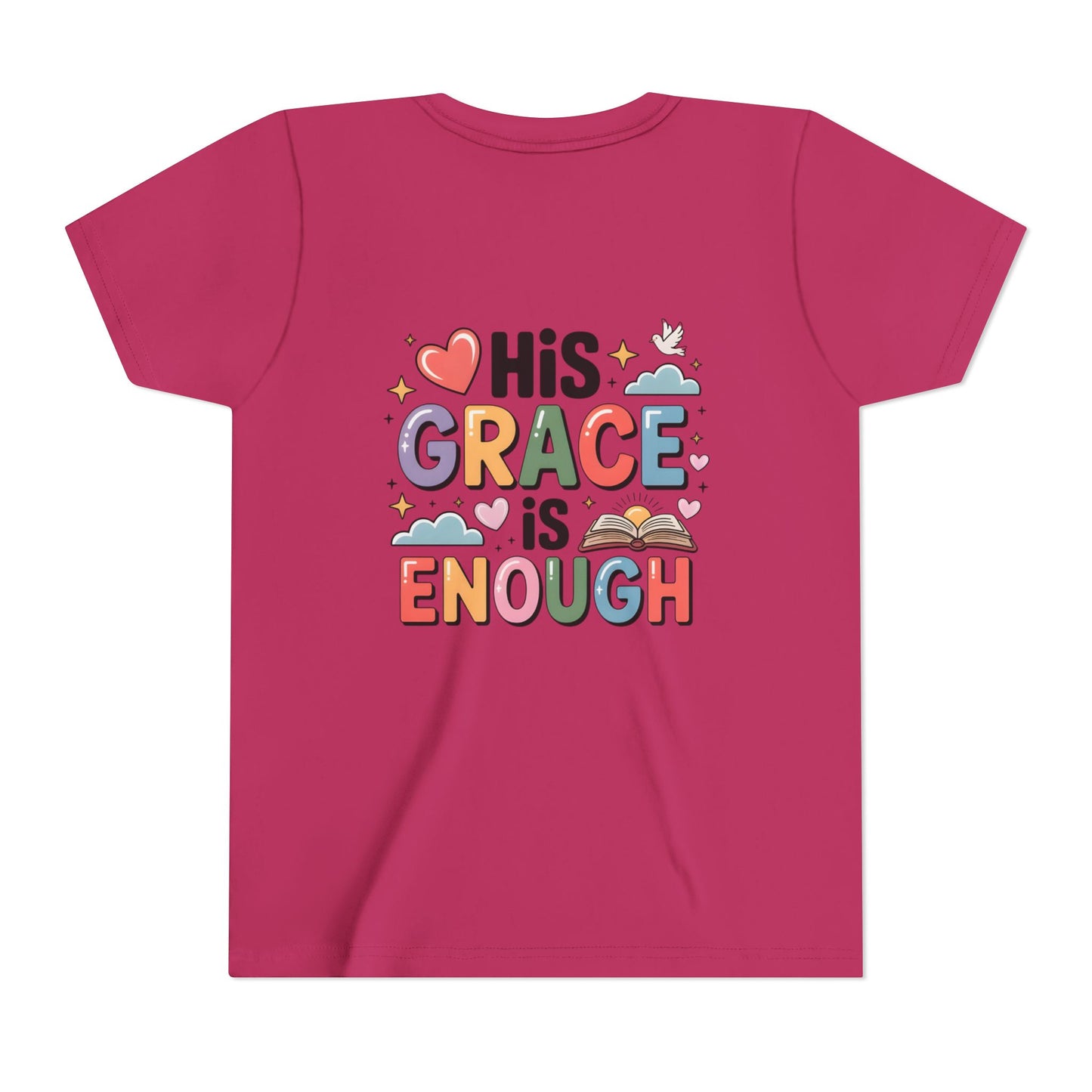 His Grace Is Enough Youth Tee — Christian Kids Inspirational Shirt